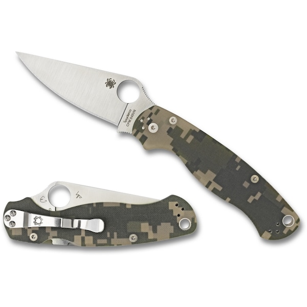 Spyderco 2024 Spyderco Para Military 2 G-10 Camo Plain SPY-C81GPCMO2 - main